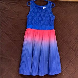 Girls dress with pleated skirt